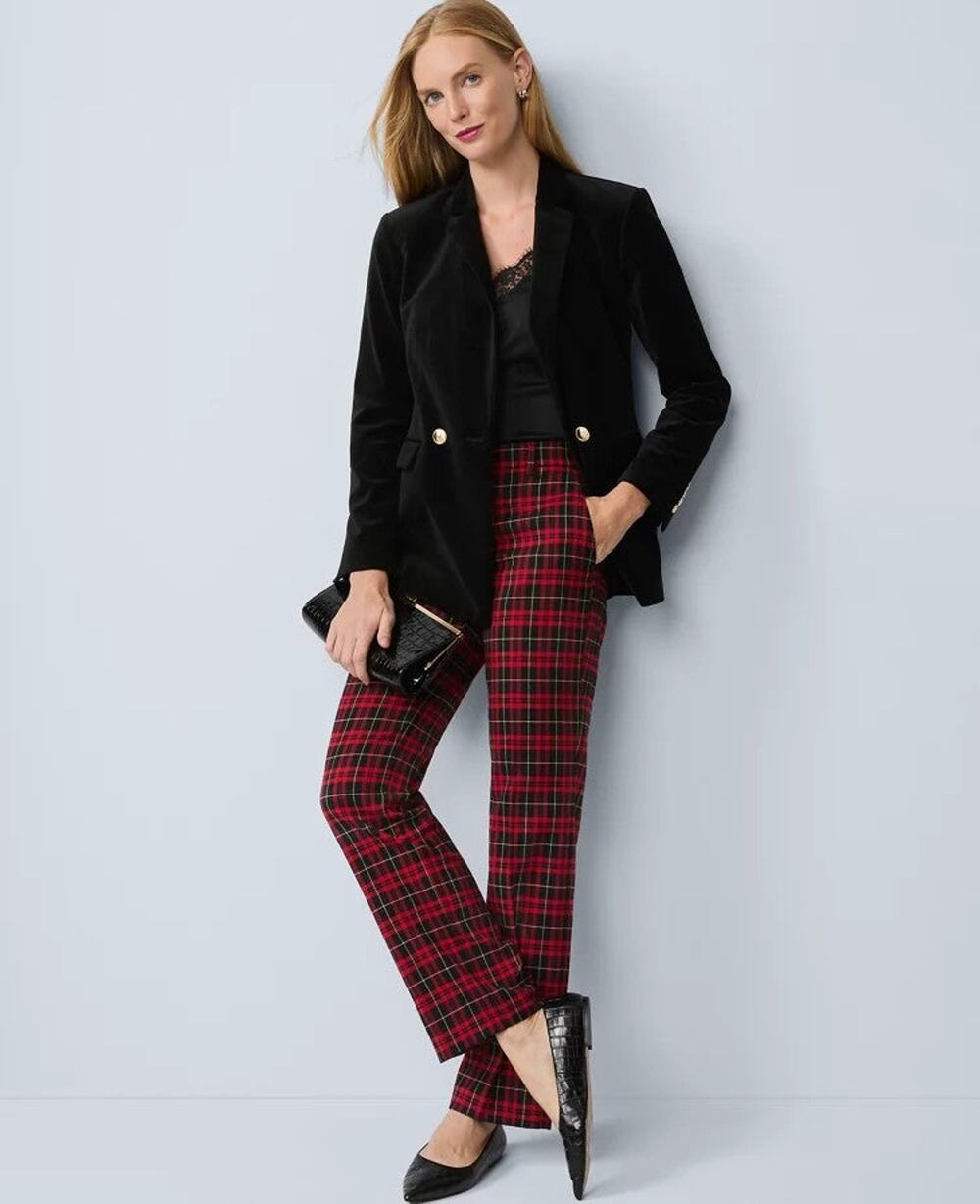 Ann Taylor The Petite Sophia Pant In Plaid - 10